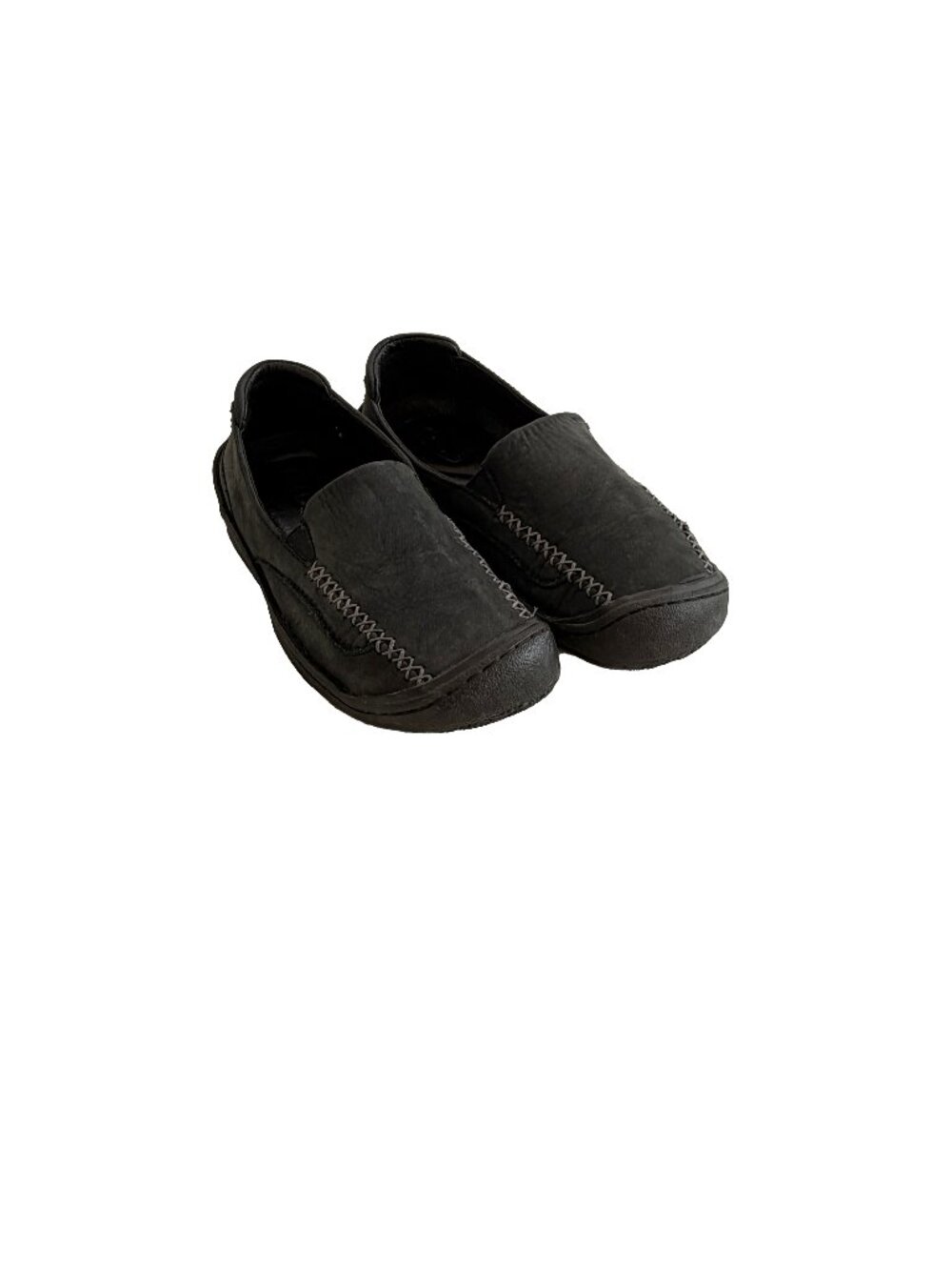 KEEN 7 Golden Cush 53009 Black Nubuck Flats Suede Slip On Loafer Leather Shoes